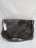 Charming Charlie Off Black Grey￼ Purse Shoulder Bag Chain Strap Double Zippers