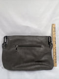 Charming Charlie Off Black Grey￼ Purse Shoulder Bag Chain Strap Double Zippers