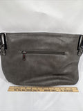 Charming Charlie Off Black Grey￼ Purse Shoulder Bag Chain Strap Double Zippers