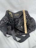 Betsey Johnson Black Sequin Braided Gold Chain Sequin Shoulder Bag Snap Purse