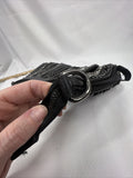 Cache Black￼ Purse Clutch D For Shoulder Strap Zipper rhinestone chain embellish