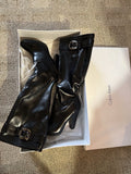￼Calvin Klein Sz 9 Mattie stretch black leather knee-high boot style E7747