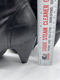 Fashion bug￼ Sz 9 Slouch buckle accent stretch black leather knee-high boot Heel