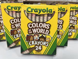 (5) Crayola Colors Of The World Crayon 24 Crayons Each