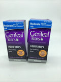 (2) GenTeal Tears Moderate Dry Eye Relief Liquid Drops 15ml 7/24