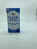 Clear Eyes Contact Lens Eye Drops 12Hr Relief Sooth Moiturizes Comfort .5oz 2/24