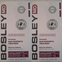 (2) Bosley MD Regular Strength Minoxidil 2% WOMEN Two Months Supply COMBINESHIP