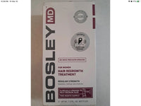 (2) Bosley MD Regular Strength Minoxidil 2% WOMEN Two Months Supply COMBINESHIP