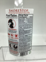 SNORE STOP Fast Tabs 60ct Chewable Tablets Natural Anti-Snoring Solution