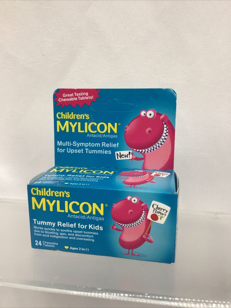 Children's Mylicon Tummy Relief Kids, 24 Cherry Flavored Chewable Tablets 11/24
