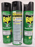 (3) Raid House & Garden Defense System Won't Harm Plants Indoor/Outdoor 11 oz