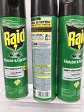 (3) Raid House & Garden Defense System Won't Harm Plants Indoor/Outdoor 11 oz