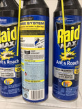 (3) Raid Max 70261 Ant and Roach Killer Spray - 14.5 oz COMBINESHIP