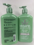(2) NEW HEMPZ Lotion Herbal Body Moisturizers Cucumber & Aloe 17 oz