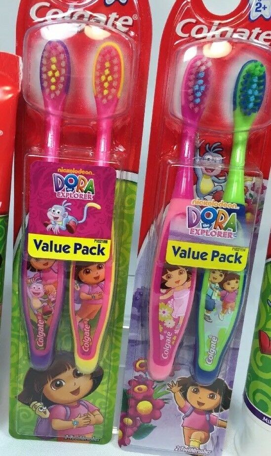 Exploler Extra New Colgate Kid Toothbrush & Dora the Explorer Extra Soft &Soft 2ea ...