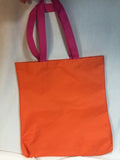 NEW Tote Bag Pink & Orange From Macy's Canvas Durable Medium Size Shoulder Bag