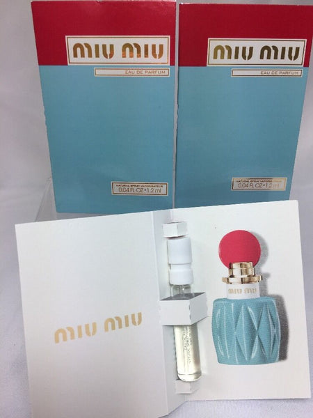 (3) Miu Miu  Eau de Parfum  Spray Sample Travel Sz Perfume