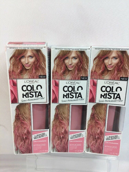 (3) L'Oréal Colorista Semi-Permanent Hair Color Light Bleached Blondes #SoftPink