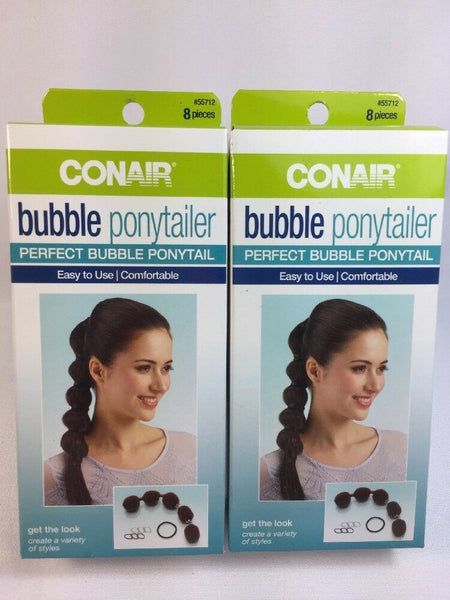 (2) Conair Bubble Ponytailer Tool Kit 8ct Adjustable Length