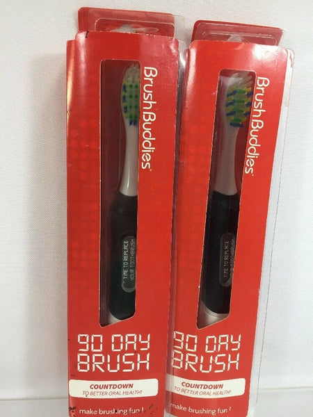 (2) Brush Buddies 90 Day Brush Digital Display Replacement Soft Bristle