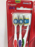 (3) Colgate Extra Clean Full Head Toothbrush 341 M Medium - 3ct 9 Total