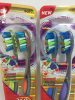 (2) Colgate 267 Soft 360 Total 4 Zone Bacteria Toothbrush, Soft 2 Count