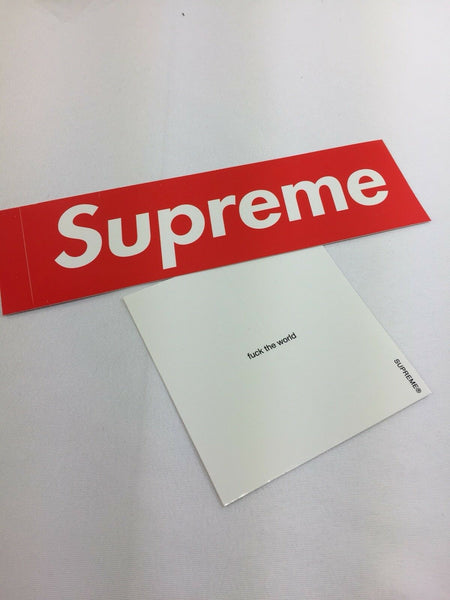 (2) Supreme SS18 Sticker 1x Box Logo & 1x F The World