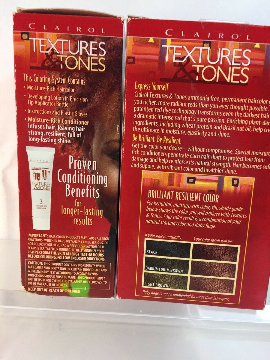 (2) 6r Clairol Textures & tones Ruby Rage Permanent Hair Color – Face Plant