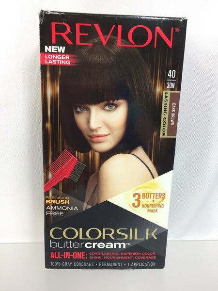 Revlon 40 Dark Brown Colorsilk Buttercream Permanent Hair Color