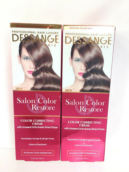 (2) Dressange Brown Color Hair Salon Restore Color Correcting Creme Tone