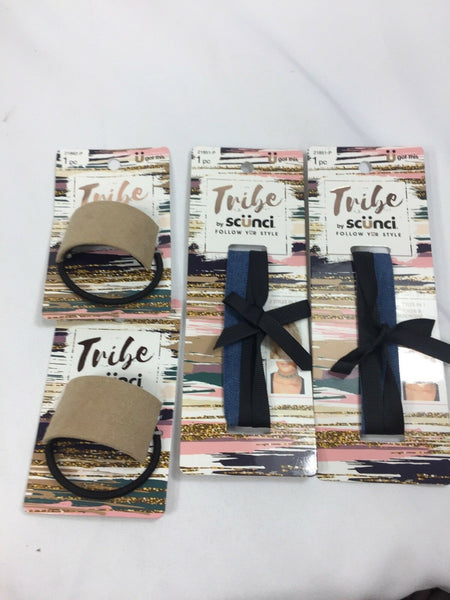 (4) Scunci Tribe Follow Ur Style Hair Tie Choker Head wrap Ponytail Festival