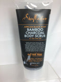 Shea Moisture African Black Soap Bamboo Charcoal Body Scrub 6oz