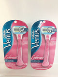 (2) Gillette Venus Embrace 5 Blade Moisturize Shave 1 Razor 2 Cartridges Each