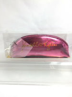 Kendall + Kylie Makeup & Brush Bag Zipper Pink Gltter Metallic Trim