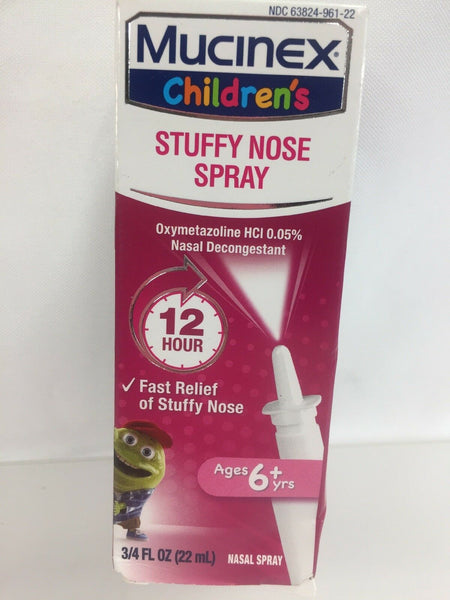 Mucinex Children's Stuffy Nose Nasal Spray-Oxymetazoline Hydrochloride 5 20 .75