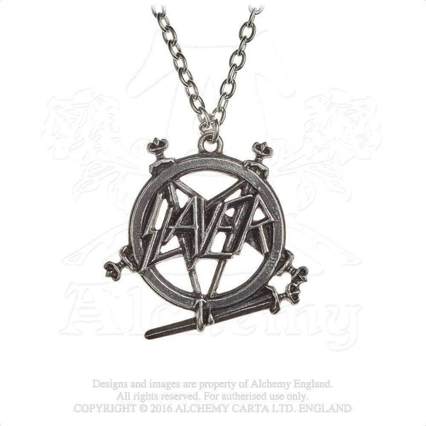 Alchemy Gothic PP508 Slayer: Pentagram logo Necklace Pendant