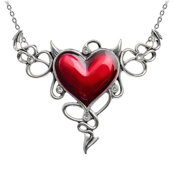 Alchemy Gothic ULFP25 Devil Heart Genereux  Necklace Pendant Valentine