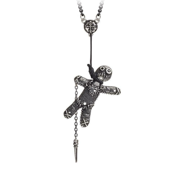 Alchemy Gothic P769  Voodoo Doll Pendant Necklace Magic Witch Power  IN HAND
