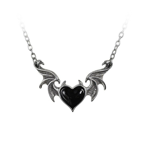 Alchemy Of England Heart Wing P896 Blacksoul Necklace Gothic Pendant IN HAND