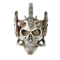 Alchemy Gothic V73 Steamhead Skull Punk Spikes Steampunk Gear Resin Statue Decor