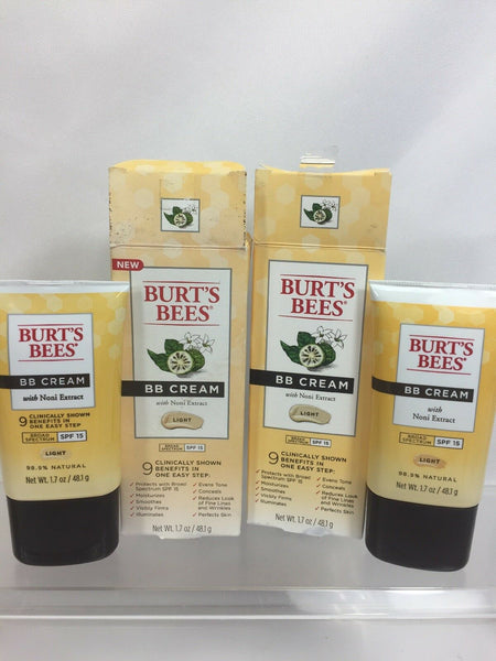 (2) Burt's Bees Light  BB Creme with SPF 15 1.7oz