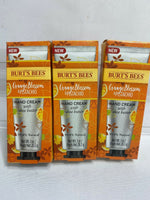 (3) Burt's Bees Orange Blossom & Pistachio Hand Creme  Lotion 1oz