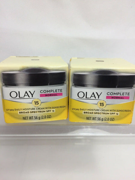 (2) OLAY Complete 365 All Day Moisture Creme  Spf15 2oz 6/20