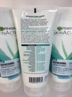 (7) Garnier SkinActive Refreshing Creme Cleanser W/Aloe Juice Face Wash 6.7oz