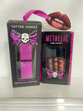 (2) Tattoo Junkee Metallic Lipstick Party Time Lip Paint Gold digger Baby Tease