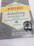 (4) Burt's Bees Detoxifying Charcoal Sheet Mask & Brightening Biocellulose Gel