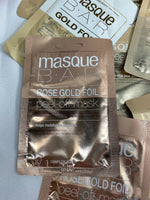 (43) masque bar Rose & Gold Foil Peel Off Mask & Sheet Face Single Use