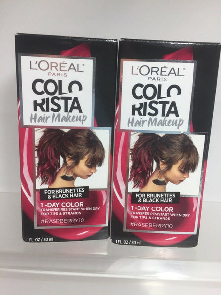 (2) L'Oréal #raspberry10 Pink  Colorista 1 Day Hair Color Makeup Highlight