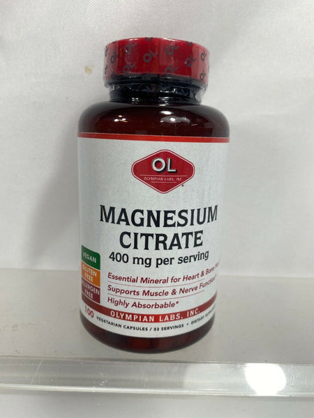 Olympian Labs Magnesium Citrate 400 mg 100 Veg Capsules  *READ*