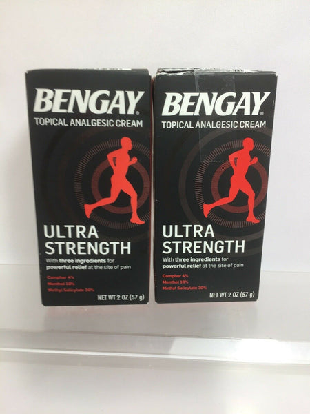 (2) Bengay Ultra Strength Pain Relieving  Topical Analgesic 2oz Twin 1/20+